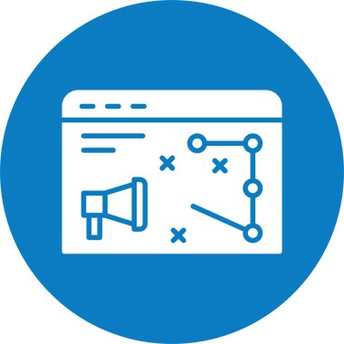 Modern dijital strateji simgesinin vektör çizimi