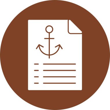 Çapa ve Metin kağıt sayfası