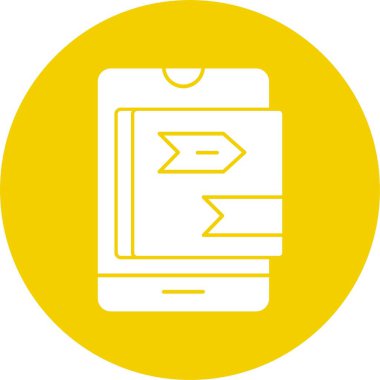 Okları ve telefonu olan modern kanonik simgenin vektör çizimi