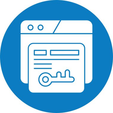 Anahtar kelime doldurma. Basit web simgesi illüstrasyonu 