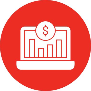 Bilgisayarı dolar işareti ve grafik grafiğiyle açtı. Ücretli Trafik
