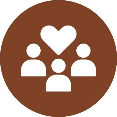 Topluluk simgesi, renk vektörü illüstrasyonu