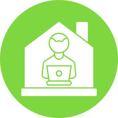 ev ayarı simgesi doldurulmuş dış hat biçimi