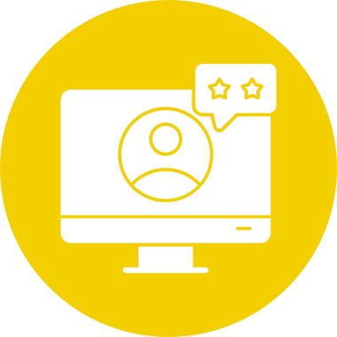 Kullanıcı Deneyimi simgesinin temel doğrusal resmi