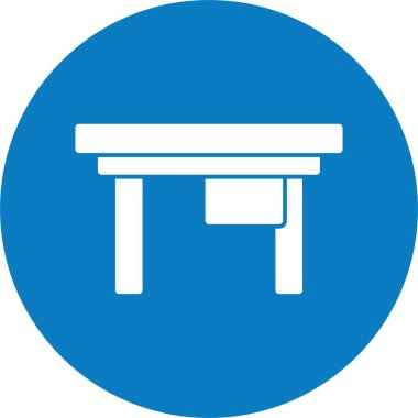 Masa. Basit web simgesi illüstrasyonu 