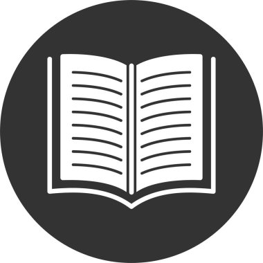 açık kitap, basit web simgesi illüstrasyonu 