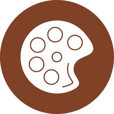 Boya Paletinin basit doğrusal resmi