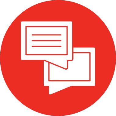 Kopyalama alanı şablonu. Beyaz arkaplanda konuşma sohbet simgesi