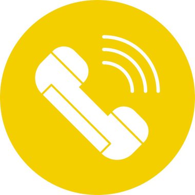 Klasik bir telefon çağrısı. Basit web simgesi illüstrasyonu 