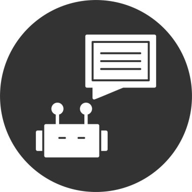 Basit bir çizim. Robot sohbet robotu mesajı