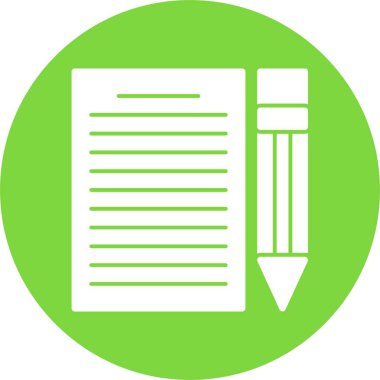 Sözleşme dosyası, basit web simgesi illüstrasyonu 