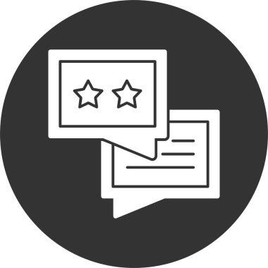 Düz biçimli müşteri değerlendirme geri besleme simgesi