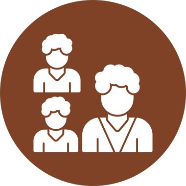 Bir grup gülen adam avatarları. Ağ simgeleri