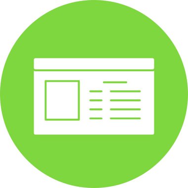 Kimlik kartı. Kimliğin basit simgesi 