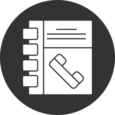Telefon defteri illüstrasyonu, simge uygulama veya web sayfasında kullanılabilir 