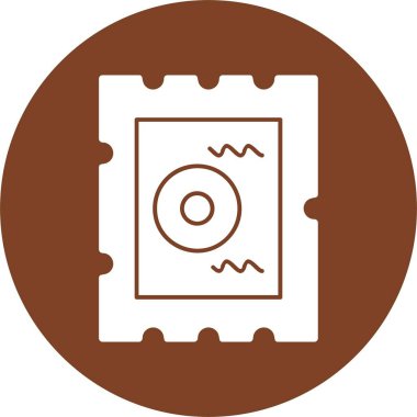 Çip simgesinin basit vektör resmi