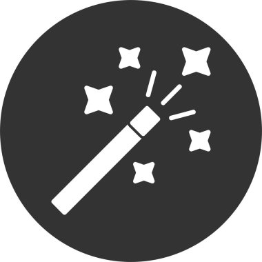 Sihirli değnek simgesinin basit özet resmi