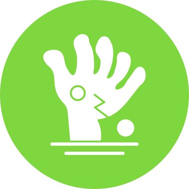 Korkmuş El kaldırma simgesi. Basit web resmi logo olarak kullanılabilir 