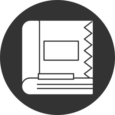 Büyü, sihirli kitap, basit web simgesi çizimi 