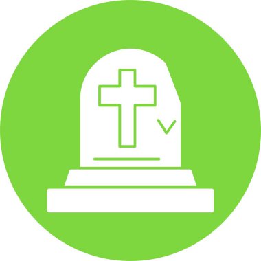 Anıt Mezar Taşı 'nda haç. Basit ağ simgesi 