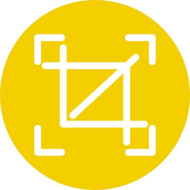 Kırpımın karesi simgesi. Basit web illüstrasyonu 