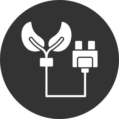 Eko Güç Soketinin basit satır resmi