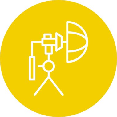 Şemsiye kamera ikonu illüstrasyon tasarımı