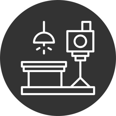 Fotoğraf stüdyosu. Web sayfası için basit web simgesi 