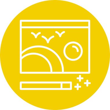 Fotoğraf Düzenleme simgesinin basit satır resmi