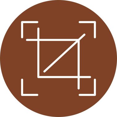 Kırpımın karesi simgesi. Basit web illüstrasyonu 