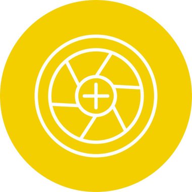 Diyafram, uygulama için basit web simgesi 