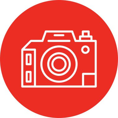 DSR fotoğraf makinesi simgesi. Uygulama için basit logo  