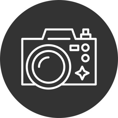 Fotoğraf makinesi simgesi. Uygulama için basit logo  