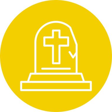 Anıt Mezar Taşı 'nda haç. Basit ağ simgesi 