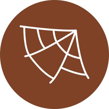 Örümcek Ağı web sayfası için basit illüstrasyon 