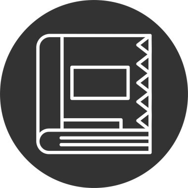 Heceleme kitabı, basit web simgesi resimlemesi 