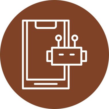 Akıllı telefon simgesinin renk vektör çizimi