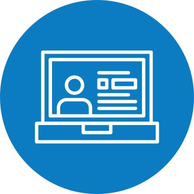 Web tasarımı için profil vektör simgesinin çizgi filmi