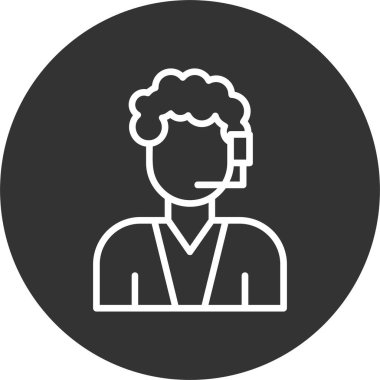 Müşteri hizmetlerinin basit vektör resmi