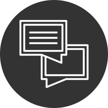 Kopyalama alanı şablonu. Beyaz arkaplanda konuşma sohbet simgesi