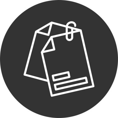 Eklenen Dosyalar, basit web simgesi illüstrasyonu 