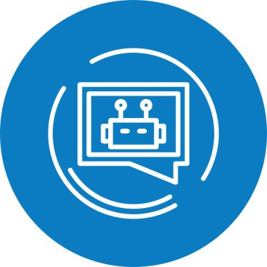 Otomatik Yanıtlama simgesinin temel doğrusal resmi