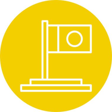 Dijital sanat. bayrak simgesi, basit web logo illüstrasyonu