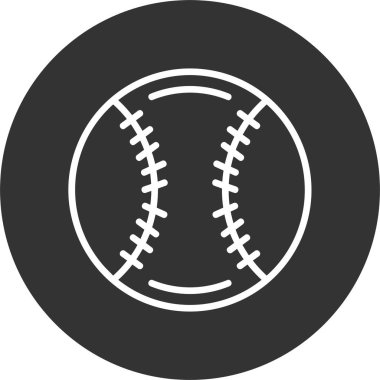 Beyzbol ikonu. Basit web logosu 