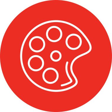 Boya Paletinin basit doğrusal resmi