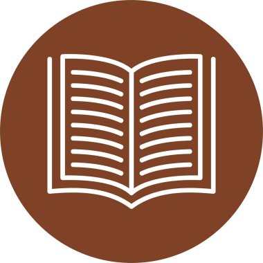 açık kitap, basit web simgesi illüstrasyonu 