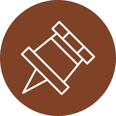 Pin 'i it. Basit web simgesi illüstrasyonu 