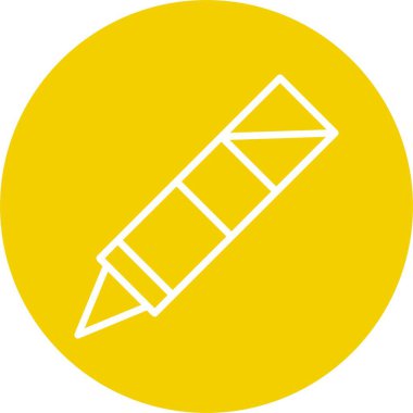 Pastel boya simgesi çizimi, uygulama için basit logo 