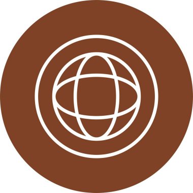 dünya simgesi, basit web illüstrasyonu