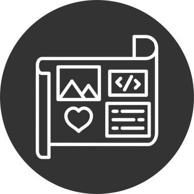 Mockup simgesinin basit vektör resmi